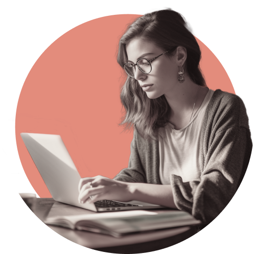 lady using laptop