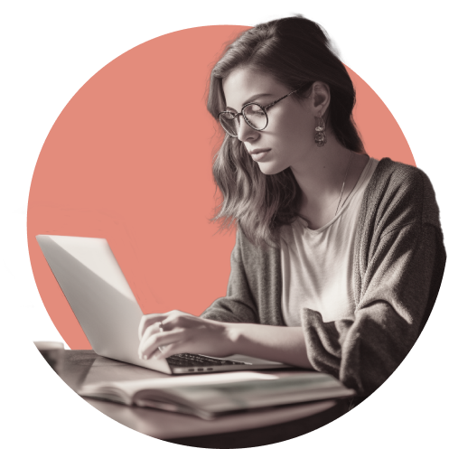 lady using laptop